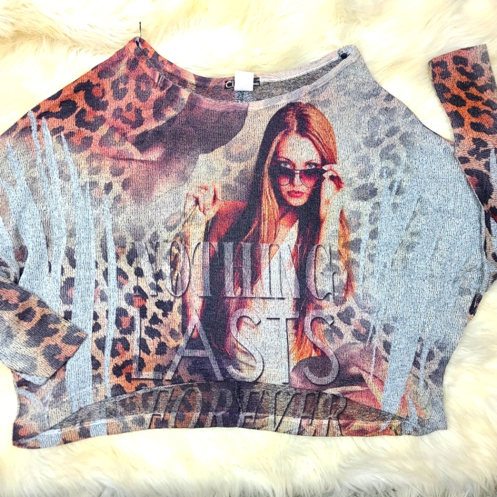 Cleo apparel nothing lasts forever cluless inspo crop size large